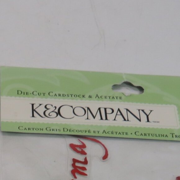 K & Company Dark Red Metallic Acetate w silver backed stickers 1 new 1 opened pk - Picture 3 of 10